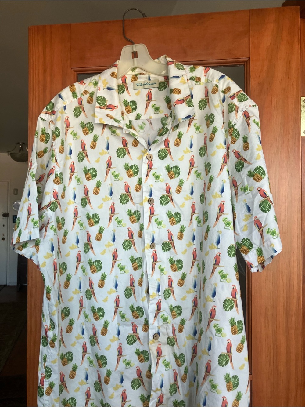 Parrots And Pineapples Caribbean Shirt Xl Parrot Parrot View 4